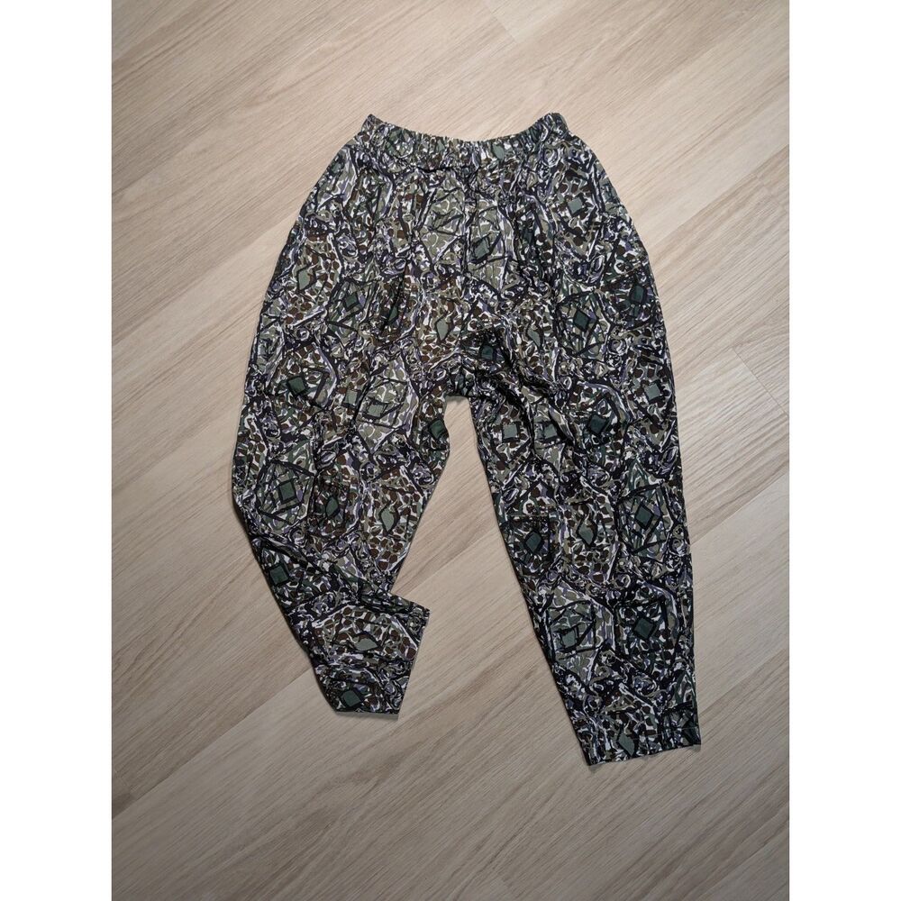 Vintage Contempo Casuals 100% Cotton Paisley Harem Pants Size L Made Japan